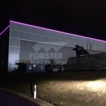 LED Leuchtkontur FAI Hangar 8 westseite