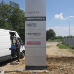 Werbepylon konvex Lago A3