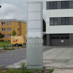 Werbepylon konvex beleuchtet mit acrylscheiben 1-seitig