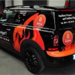 fahrzeugbeschriftung teilverklebung
