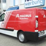 fahrzeugbeschriftung teilverklebung magirus