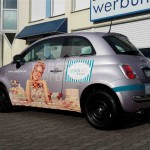 fahrzeugbeschriftung teilverklebung sandybel
