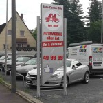 werbepylon dekupiert Profil 1 auto center süd